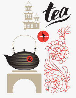 古典中国风文艺装饰广告茶道素材