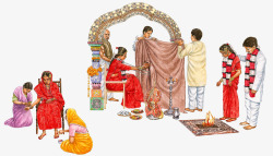 婚礼民俗古印度婚礼高清图片