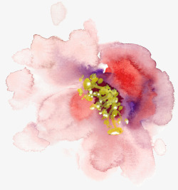 水粉彩绘花朵花纹素材