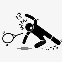 羽毛球运动员摔倒素材