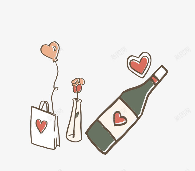 314白色情人节浪漫手绘psd免抠素材_新图网 https://ixintu.com 314白色情人节浪漫手绘 喜庆 婚礼 小清新 情人节快乐 情人节礼物 爱心 爱情