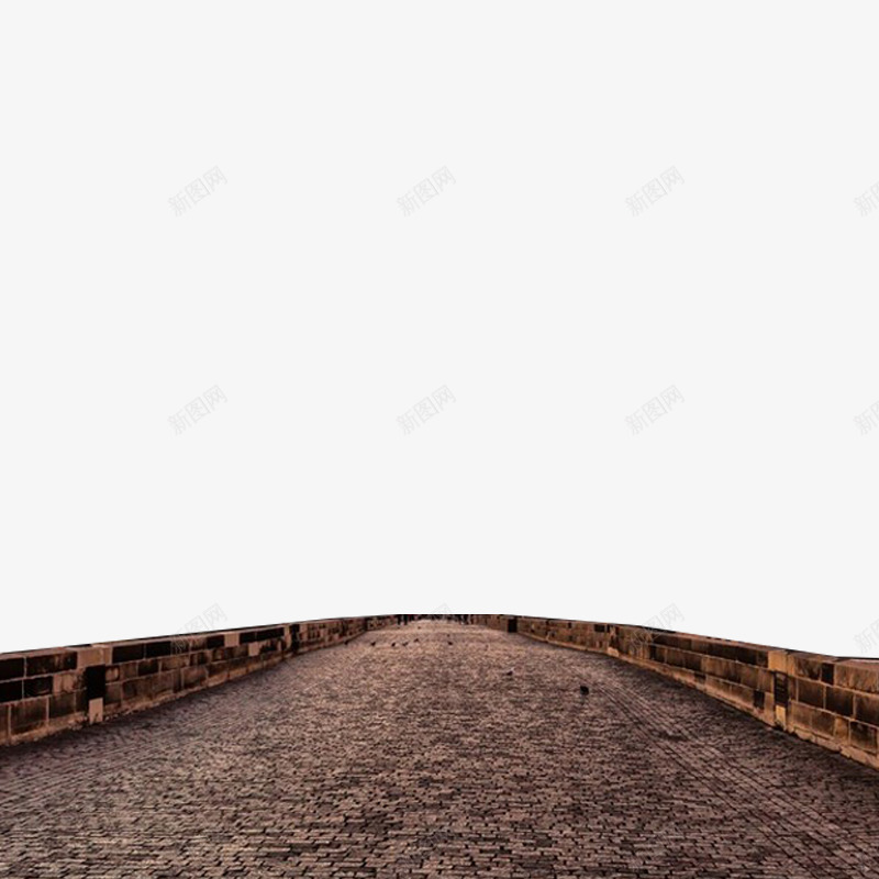 风景砖桥png免抠素材_新图网 https://ixintu.com 一点透视 复古风 桥面 砖路