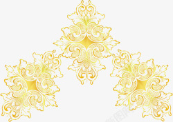 金色欧式花纹婚礼素材