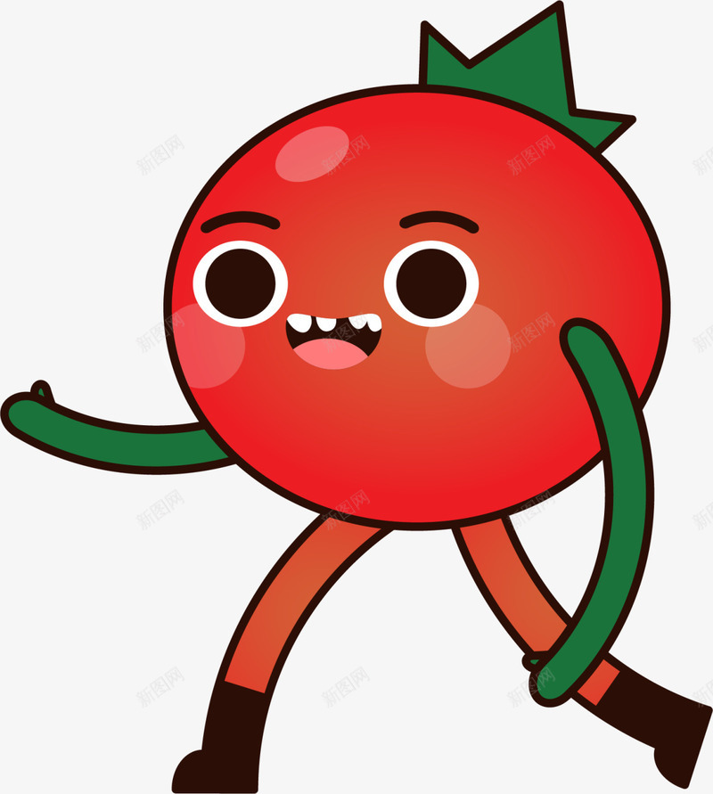 com 卡通西红柿 可爱番茄 开心西红柿 红色番茄 美味西红柿 蔬菜