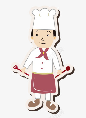 卡通厨师图标psd源文件图标