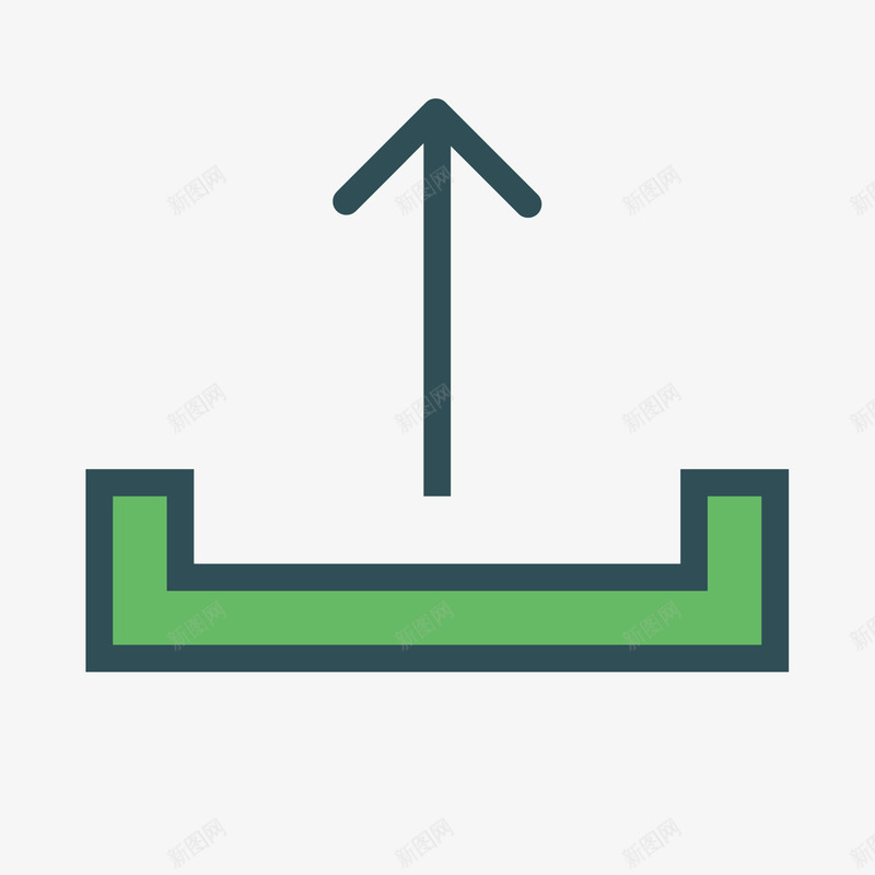 绿色数据上传矢量图ai免抠素材_新图网 https://ixintu.com 上传 商务 扁平化 数据 盒子 科技 箭头 绿色 矢量图