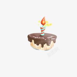 立体生日蛋糕小蜡烛高清图片