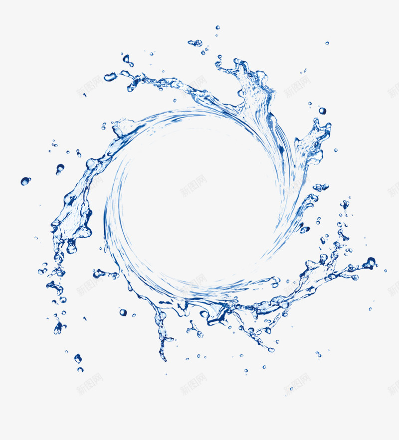 喷溅圆形蓝色水滩png免抠素材_新图网 https://ixintu.com PNG素材 喷溅 水滩 蓝色