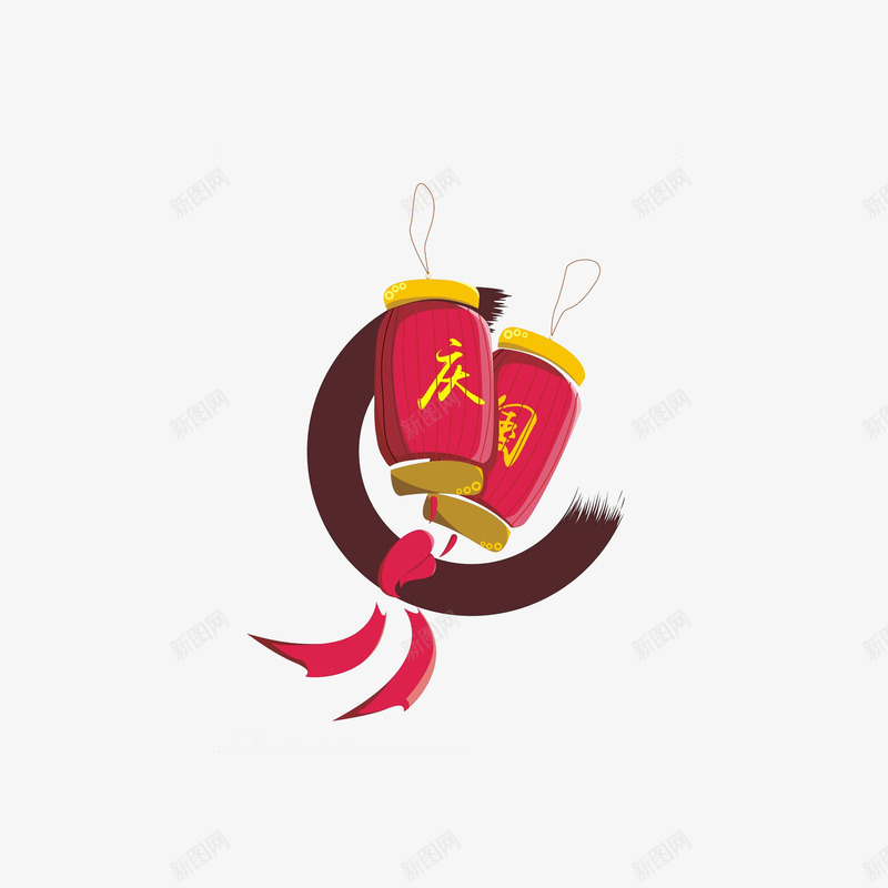 卡通国庆节灯笼png免抠素材_新图网 https://ixintu.com 古风插画 喜迎国庆 国庆节 庆国庆灯笼