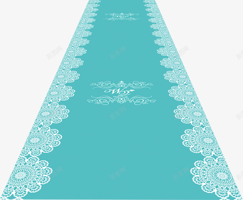 婚礼地毯png免抠素材_新图网 https://ixintu.com 地毯 婚礼 蓝色 设计