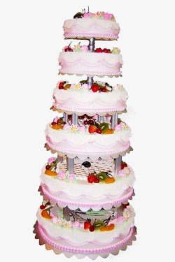 节日甜食五层节日蛋糕高清图片