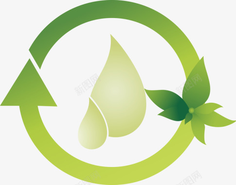 绿色环保循环图标图图标