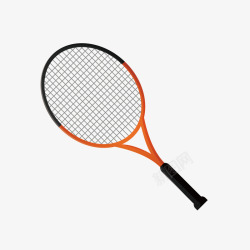 运动拍子橙色网球拍高清图片