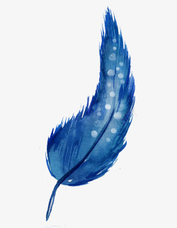 超级精美孔雀羽毛卡通手绘蓝色孔雀毛高清图片