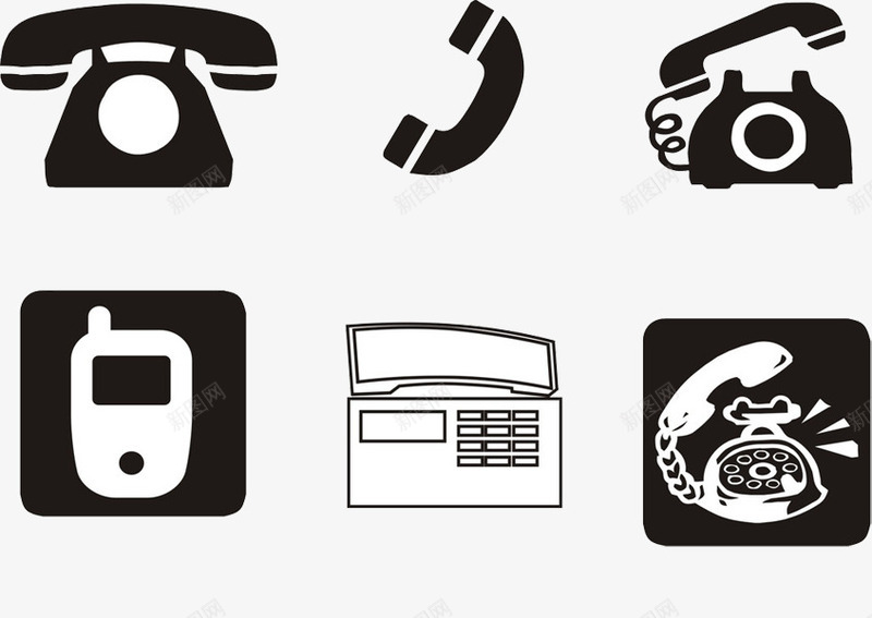 电话符号图标png_新图网 https://ixintu.com 免抠 免抠素材 图标 电话 电话符号 设计元素