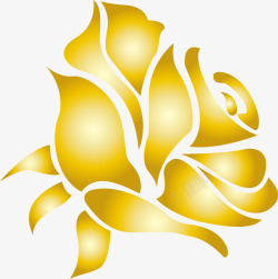 金色玫瑰花朵图素材