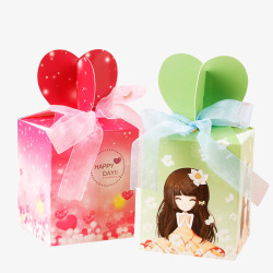 包装好的平安果可爱女孩平安果包装盒高清图片