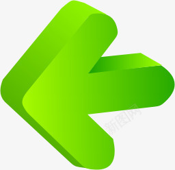 绿色箭头左3darrowicons图标png_新图网 https://ixintu.com 3D Green arrow left 左 箭头 绿色