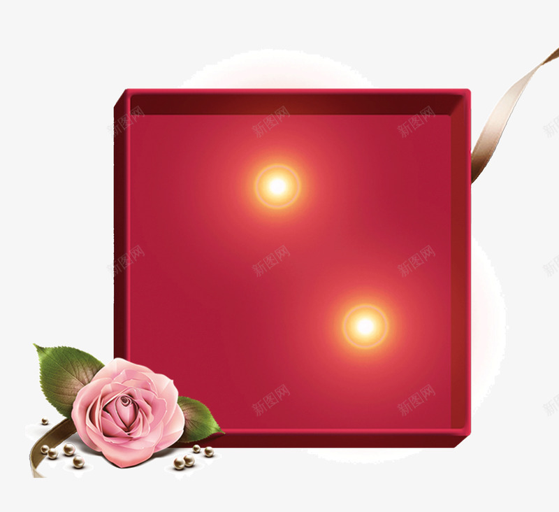 玫瑰之心礼物盒子png免抠素材_新图网 https://ixintu.com 大红色 玫瑰 玫瑰蛋糕盒 盒子 礼物 礼物盒 蛋糕盒