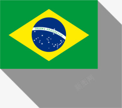 巴西阴影国旗矢量图素材