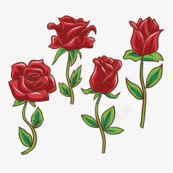 大红色玫瑰大红色玫瑰花大图矢量图高清图片