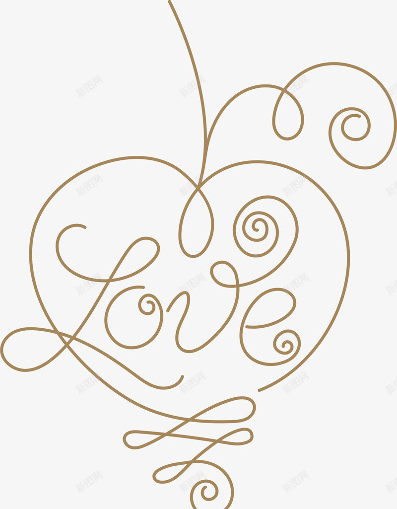 咖啡色love爱心png免抠素材_新图网 https://ixintu.com love 创意字母 咖啡色在 清新爱心 爱心 线条爱心