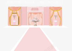 粉色婚礼现场素材