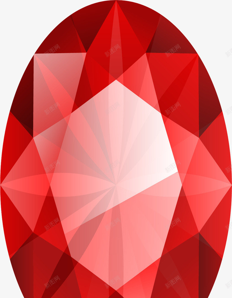 彩色钻石装饰元素png免抠素材_新图网 https://ixintu.com 彩色 椭圆形 红色 钻石