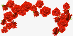 红色玫瑰花装饰素材
