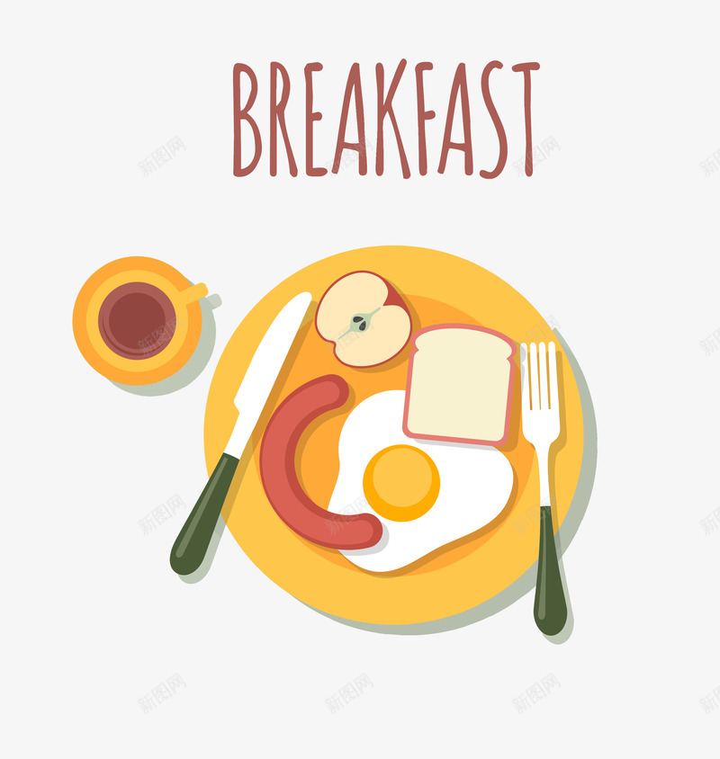 卡通西式早餐俯视图png免抠素材_新图网 https://ixintu.com 卡通 咖啡 土司 早餐设计 煎蛋 美食 营养早餐 西式早餐