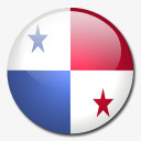 巴拿马国旗国圆形世界旗素材