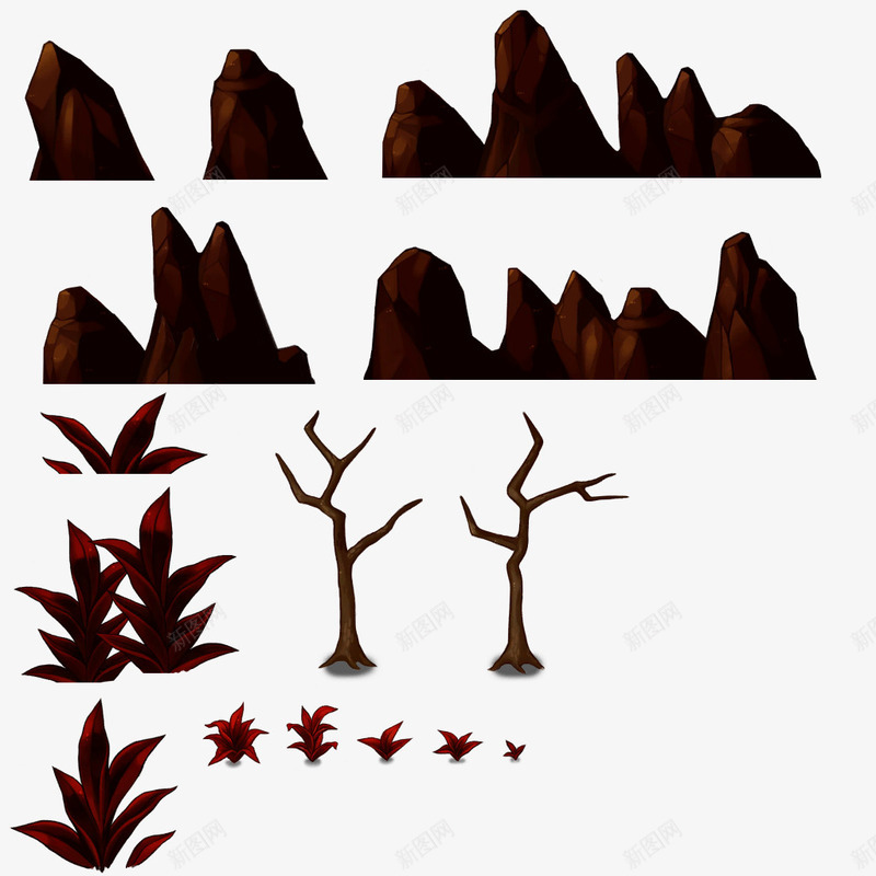 西方建筑宫殿png免抠素材_新图网 https://ixintu.com 卡通宫殿 卡通花草 小草 旗帜 西方建筑 野草