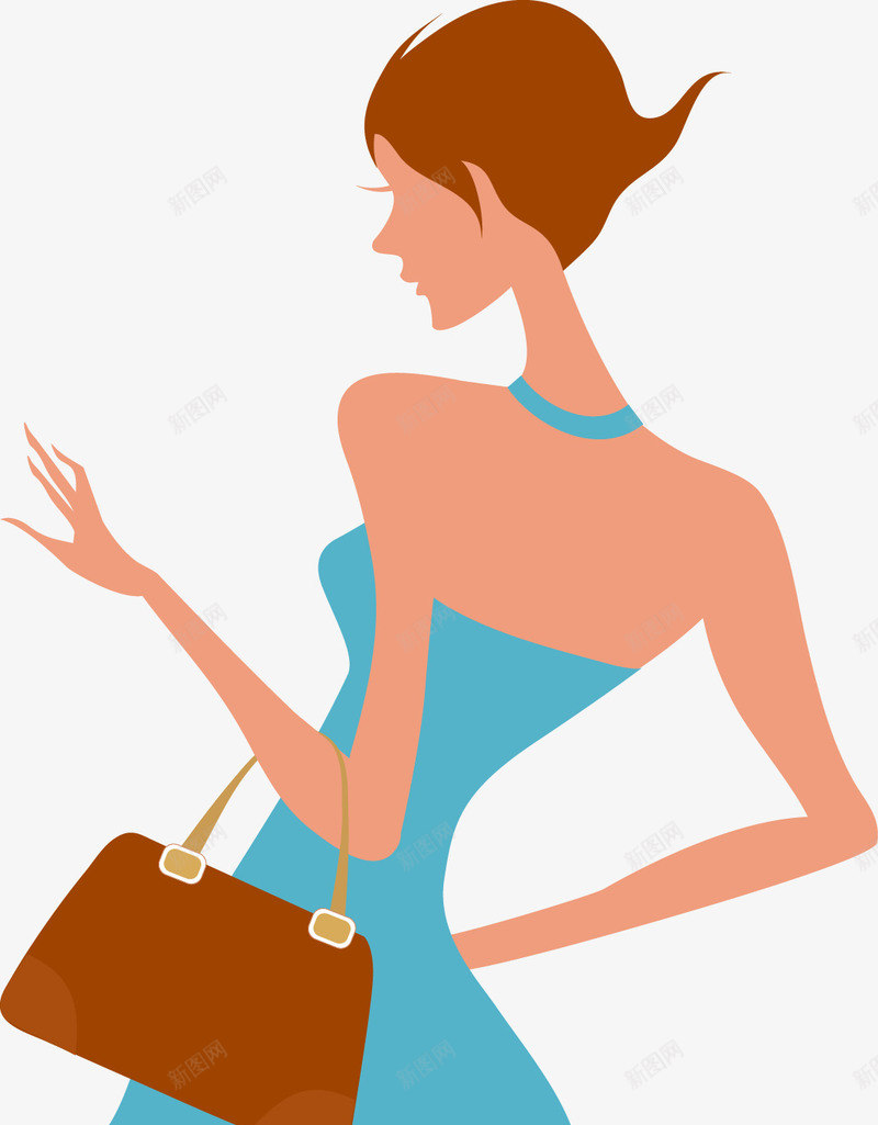 提着购物袋的女人png免抠素材_新图网 https://ixintu.com 买东西 卡通 女郎 少女 扁平化 手提东西 提着 时尚 购物 购物袋