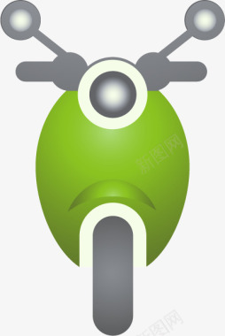 绿色摩托车图标图标