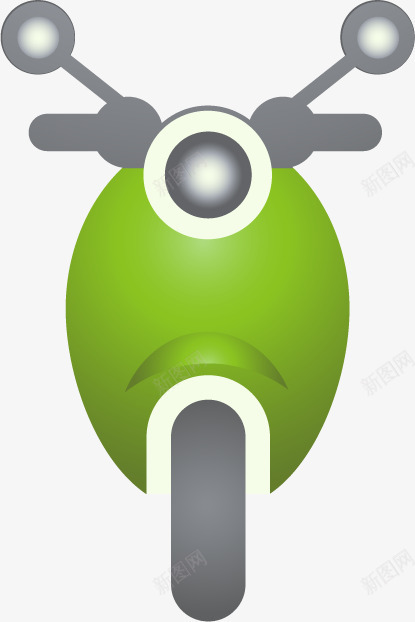 绿色摩托车图标png_新图网 https://ixintu.com UI 卡通 图标 手绘 摩托车 车 骑车