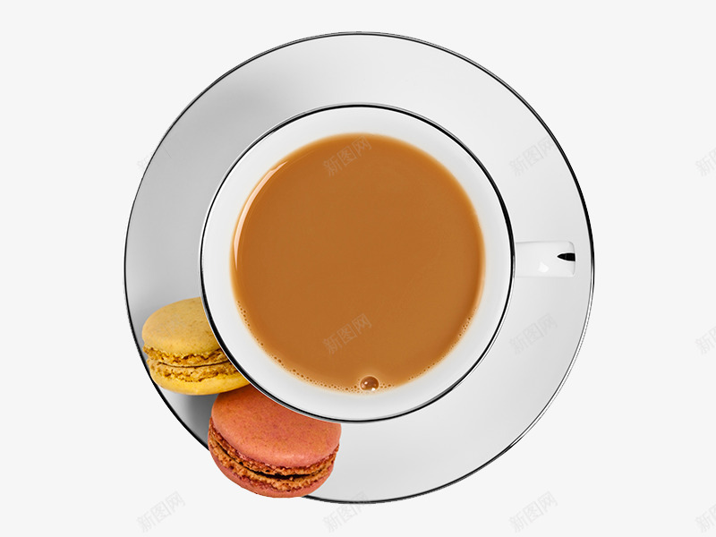咖啡马卡龙psd免抠素材_新图网 https://ixintu.com 下午茶 拍摄 点心 西式