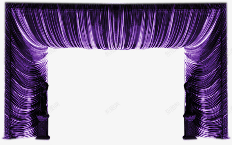 紫色绸缎帷幕婚礼png免抠素材_新图网 https://ixintu.com 婚礼 帷幕 紫色 绸缎