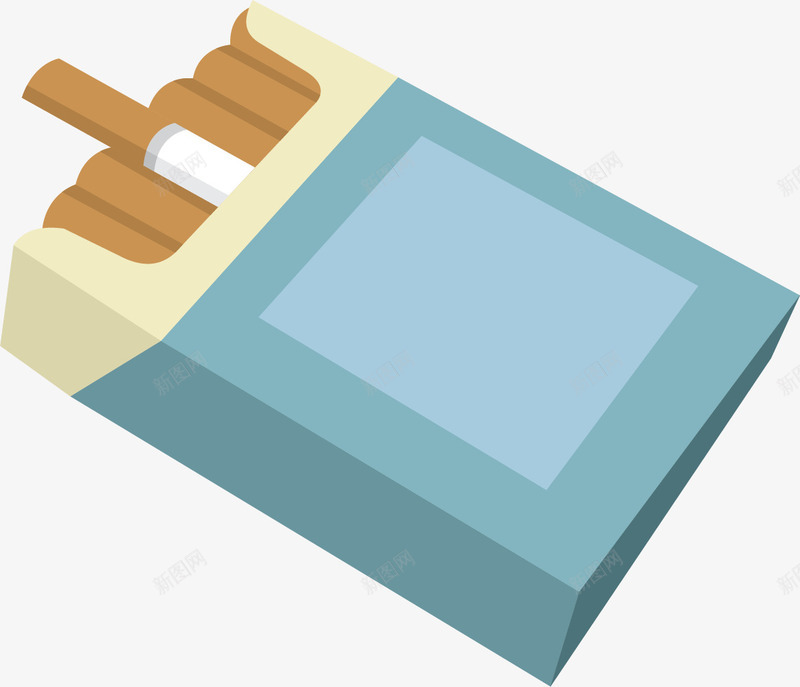 天蓝色包装名牌香烟矢量图ai免抠素材_新图网 https://ixintu.com 名牌香烟 天蓝色 扁平卡通香烟 扁平香烟 手绘香烟 矢量香烟 香烟 矢量图