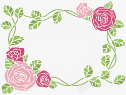 粉玫瑰浮雕花纹素材