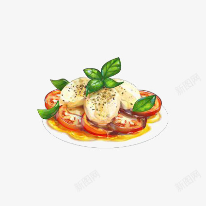 手绘西红柿png免抠素材_新图网 https://ixintu.com 卡通 手绘 插画 美食 西红柿 西餐