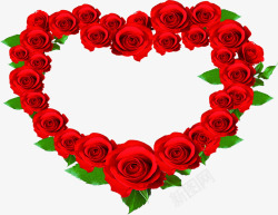 红色红玫瑰爱心婚庆吊牌素材