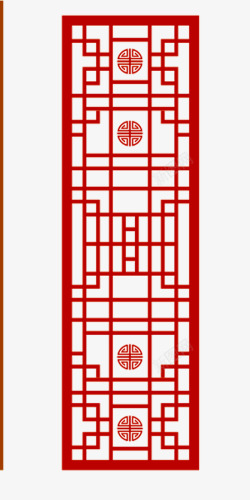 古风棱格中国红屏风棱格高清图片