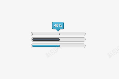 一组进度条png免抠素材_新图网 https://ixintu.com UI 经验条 进度条