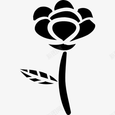 浪漫的花朵图标图标