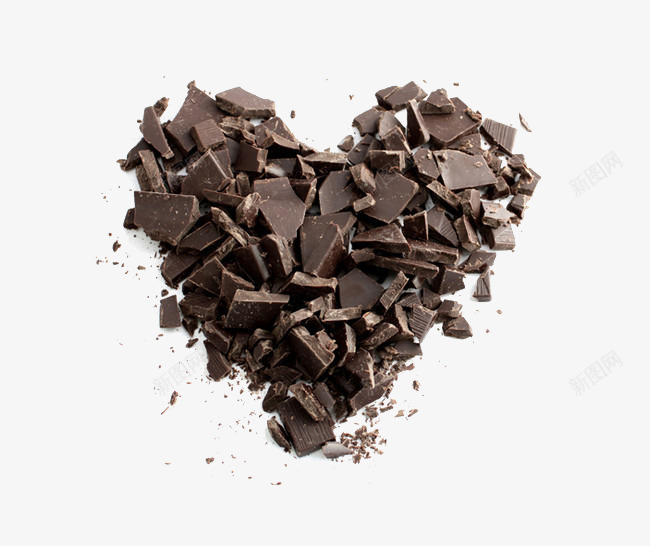 巧克力爱心png免抠素材_新图网 https://ixintu.com 吃的 巧克力 心型 碎片