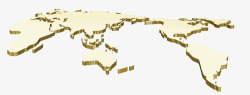 金黄色地图立体世界地图金黄色高清图片