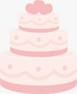 新婚蛋糕粉红色奶油蛋糕高清图片