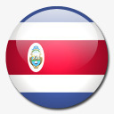 科斯塔哥斯达黎加国旗国圆形世界图标图标