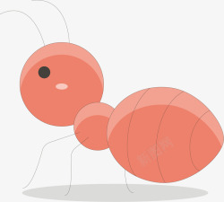 渺小粉色蚂蚁卡通插画矢量图高清图片