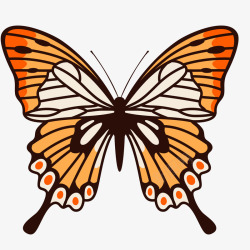 卡通彩色的蝴蝶花纹矢量图素材